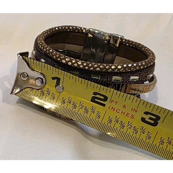 7 Inch Multi-strand Beaded Magnetic Bracelet Southwestern Western Boho - Picture 7 of 7